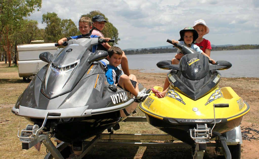Kendell Wilkins, Tallis Wilkins, Jack Kuchler, Katey Wilkins and Will Kuchler are some young jet skiers who do obey the rules. Kendell Wilkins, Tallis Wilkins, Jack Kuchler, Katey Wilkins and Will Kuchler are some young jet skiers who do obey the rules.